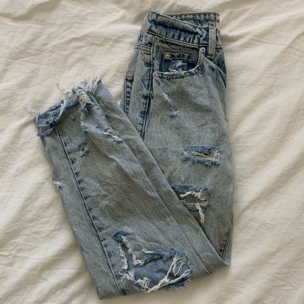 Distressed Mom Jeans